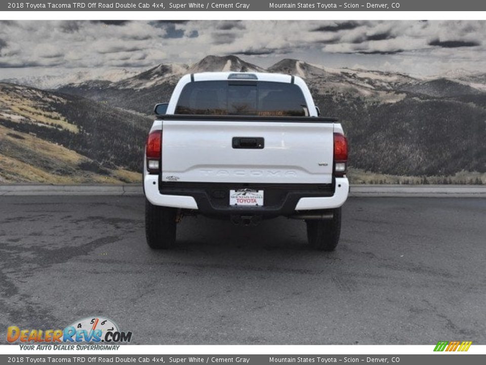 2018 Toyota Tacoma TRD Off Road Double Cab 4x4 Super White / Cement Gray Photo #4