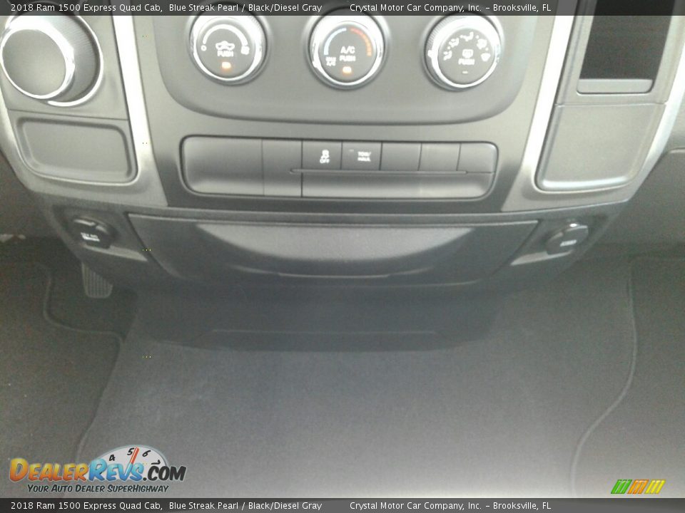 2018 Ram 1500 Express Quad Cab Blue Streak Pearl / Black/Diesel Gray Photo #16