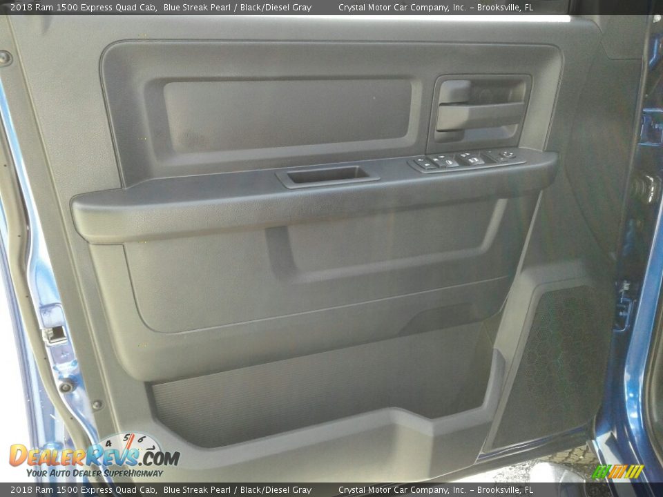 2018 Ram 1500 Express Quad Cab Blue Streak Pearl / Black/Diesel Gray Photo #17