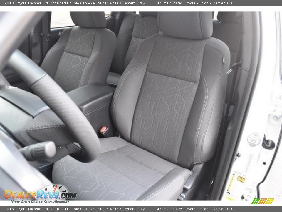 2018 Toyota Tacoma TRD Off Road Double Cab 4x4 Super White / Cement Gray Photo #7