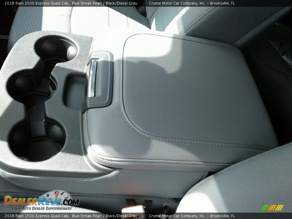 2018 Ram 1500 Express Quad Cab Blue Streak Pearl / Black/Diesel Gray Photo #18