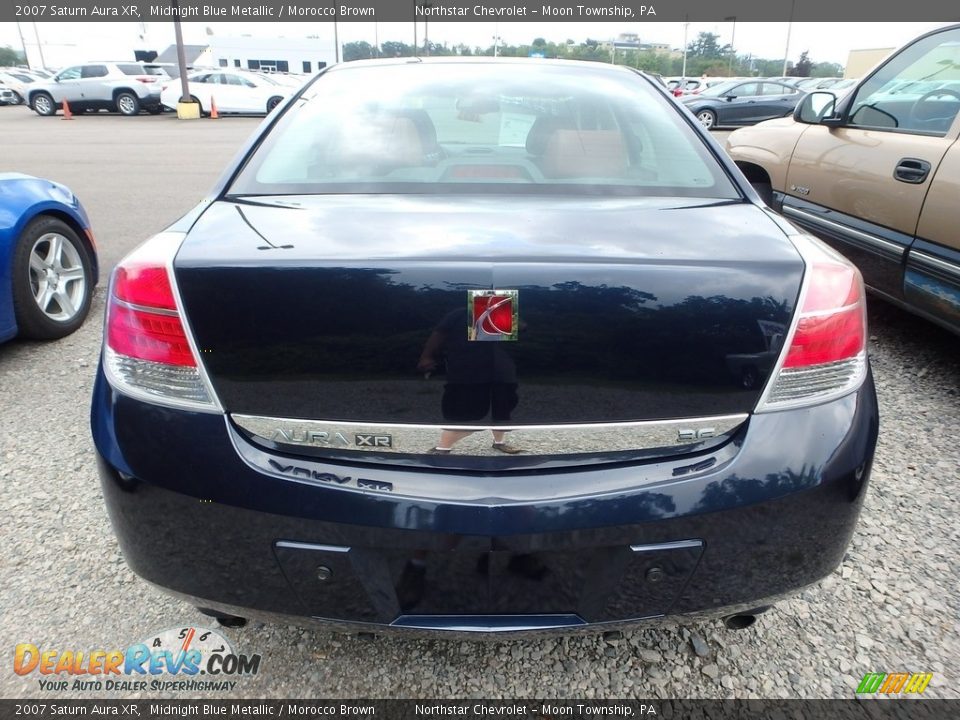 2007 Saturn Aura XR Midnight Blue Metallic / Morocco Brown Photo #3