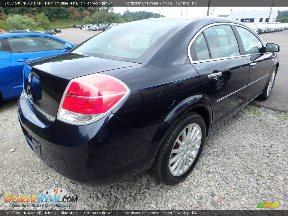2007 Saturn Aura XR Midnight Blue Metallic / Morocco Brown Photo #4