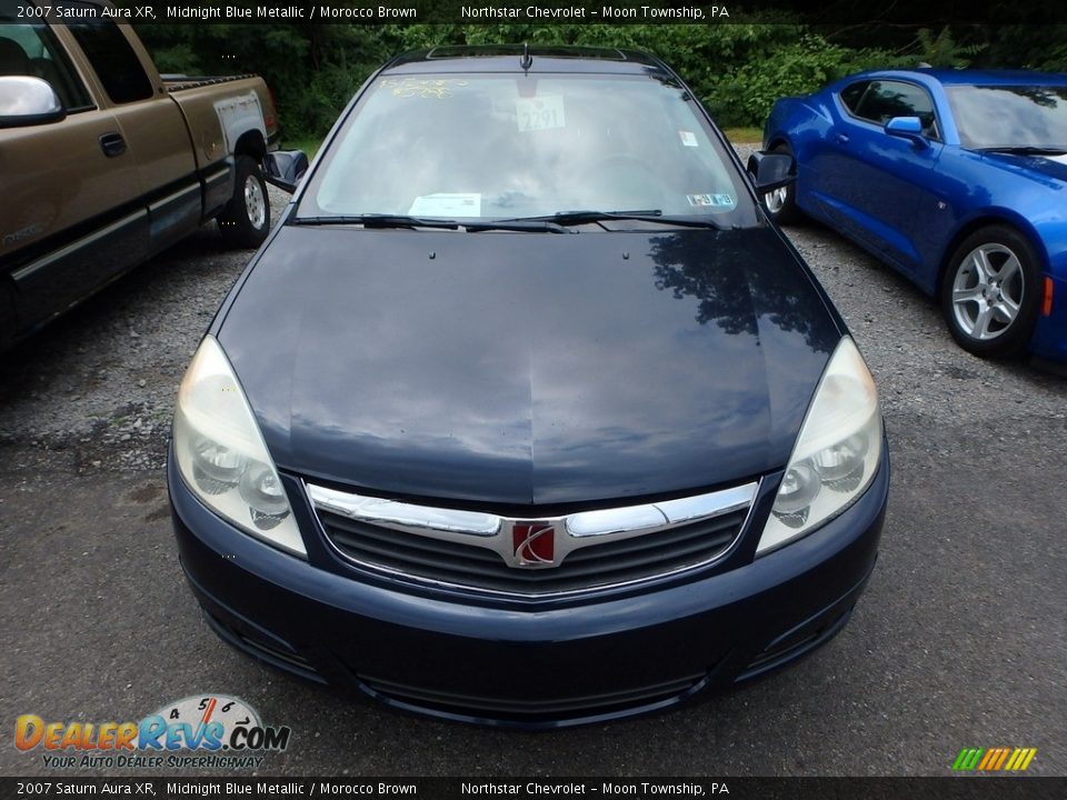 2007 Saturn Aura XR Midnight Blue Metallic / Morocco Brown Photo #6