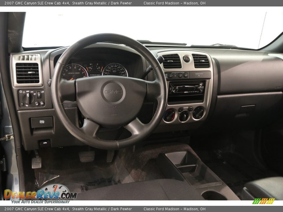2007 GMC Canyon SLE Crew Cab 4x4 Stealth Gray Metallic / Dark Pewter Photo #7