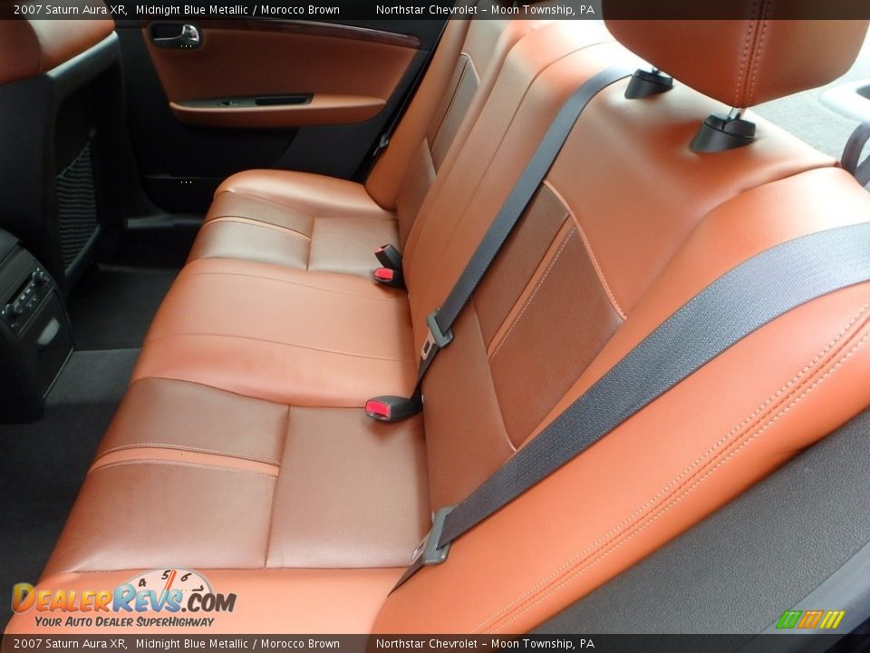 2007 Saturn Aura XR Midnight Blue Metallic / Morocco Brown Photo #9