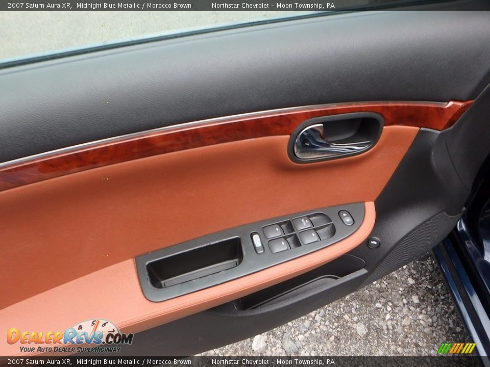 2007 Saturn Aura XR Midnight Blue Metallic / Morocco Brown Photo #11