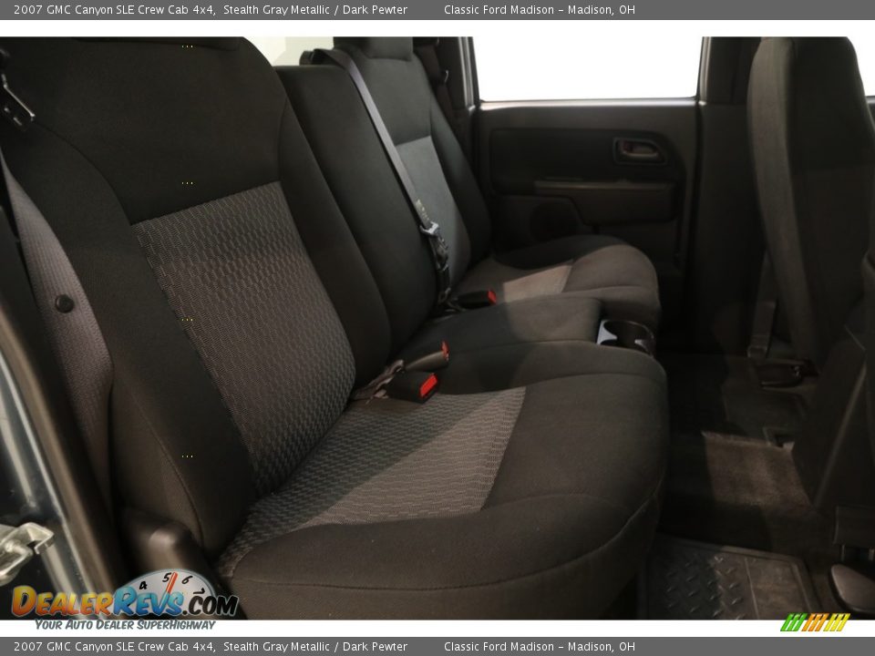 2007 GMC Canyon SLE Crew Cab 4x4 Stealth Gray Metallic / Dark Pewter Photo #12