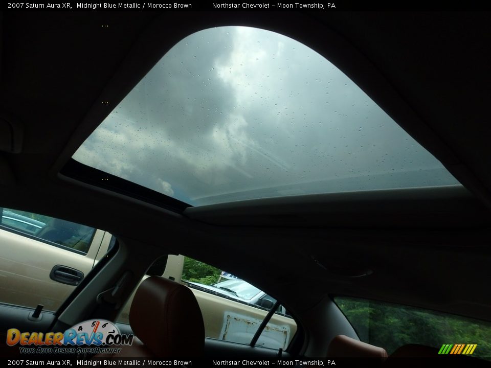 2007 Saturn Aura XR Midnight Blue Metallic / Morocco Brown Photo #12