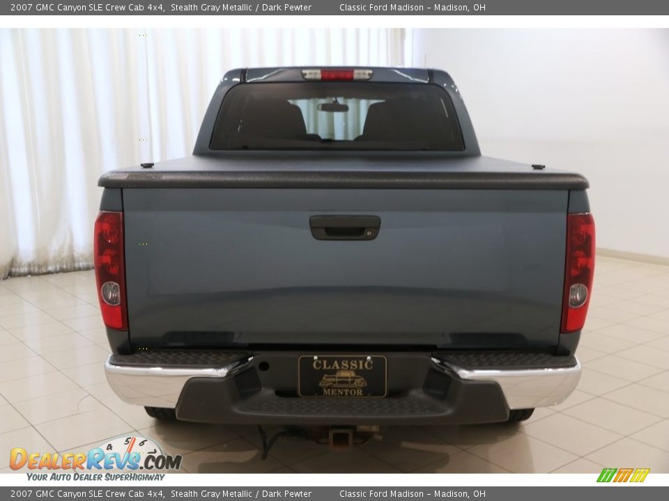 2007 GMC Canyon SLE Crew Cab 4x4 Stealth Gray Metallic / Dark Pewter Photo #14