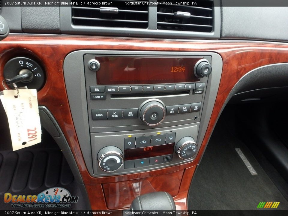 2007 Saturn Aura XR Midnight Blue Metallic / Morocco Brown Photo #13