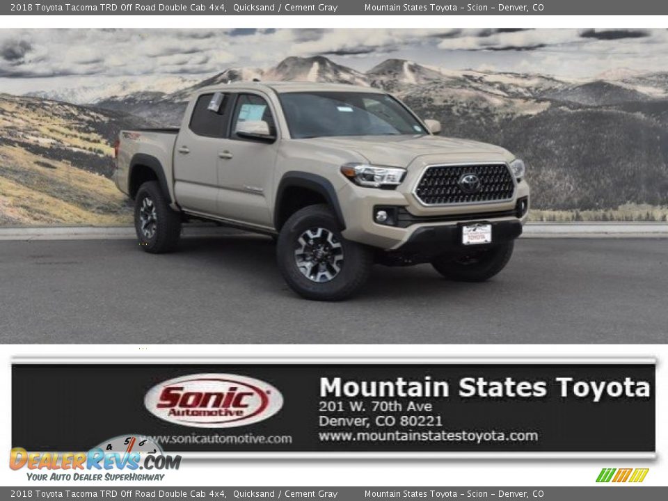 2018 Toyota Tacoma TRD Off Road Double Cab 4x4 Quicksand / Cement Gray Photo #1