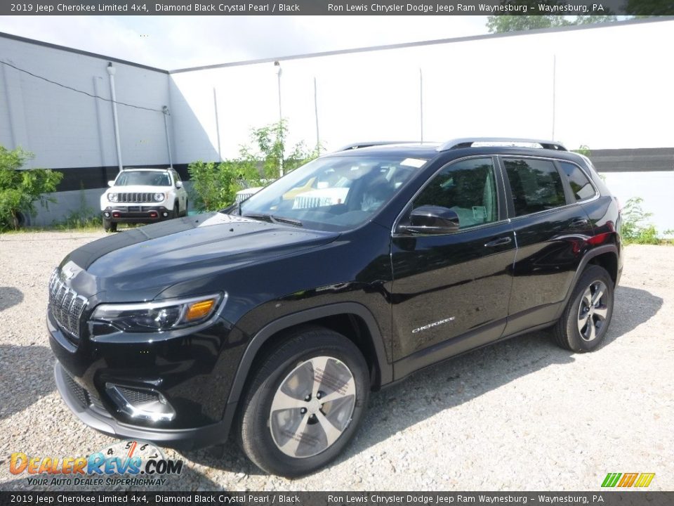 2019 Jeep Cherokee Limited 4x4 Diamond Black Crystal Pearl / Black Photo #1