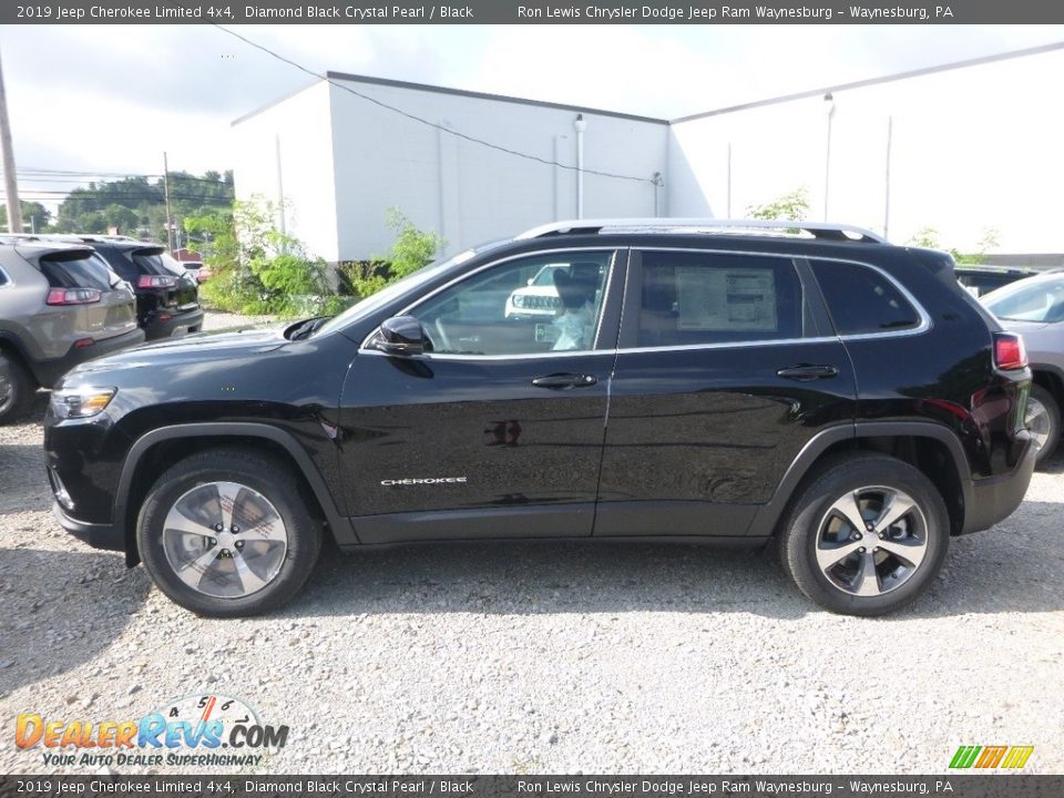 2019 Jeep Cherokee Limited 4x4 Diamond Black Crystal Pearl / Black Photo #2