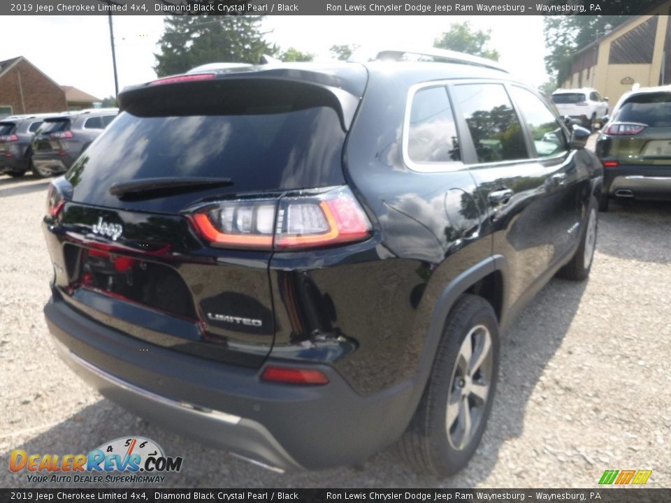 2019 Jeep Cherokee Limited 4x4 Diamond Black Crystal Pearl / Black Photo #5