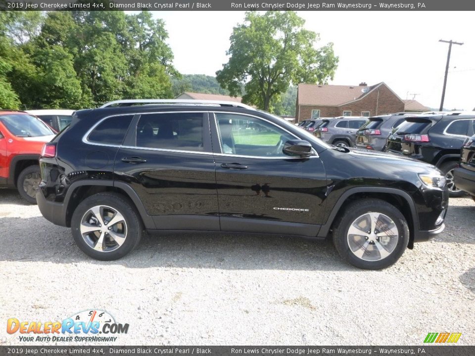 2019 Jeep Cherokee Limited 4x4 Diamond Black Crystal Pearl / Black Photo #6