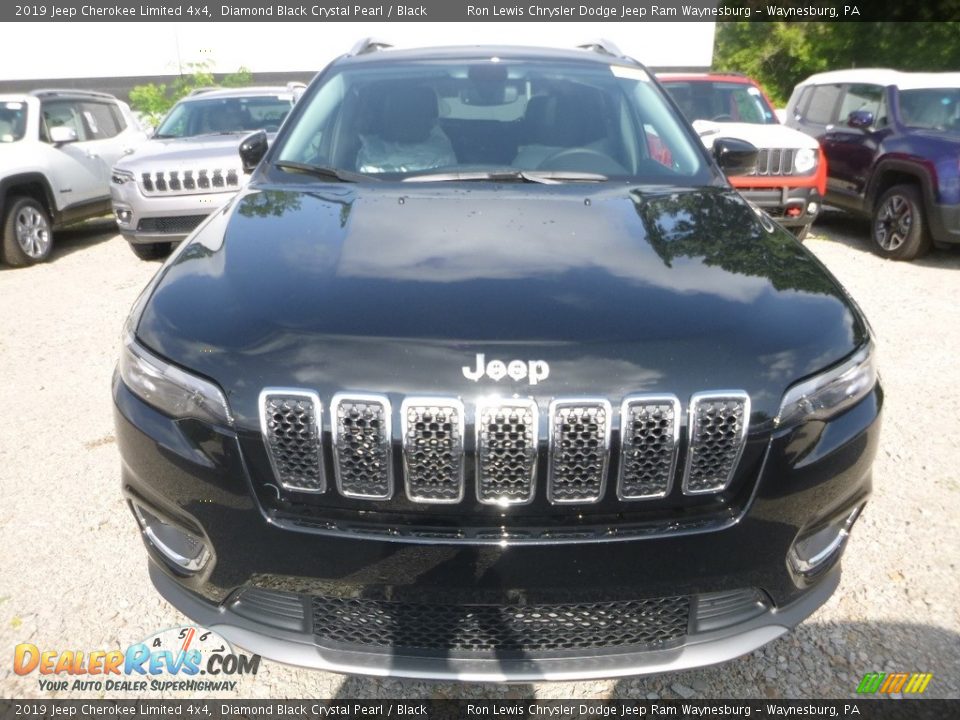 2019 Jeep Cherokee Limited 4x4 Diamond Black Crystal Pearl / Black Photo #8