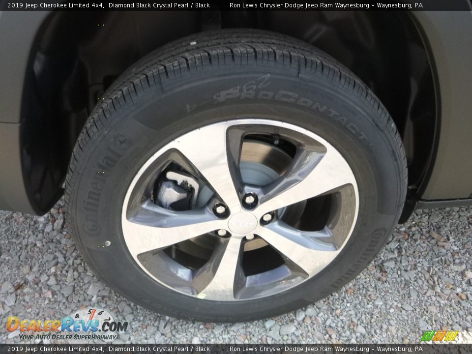 2019 Jeep Cherokee Limited 4x4 Diamond Black Crystal Pearl / Black Photo #9