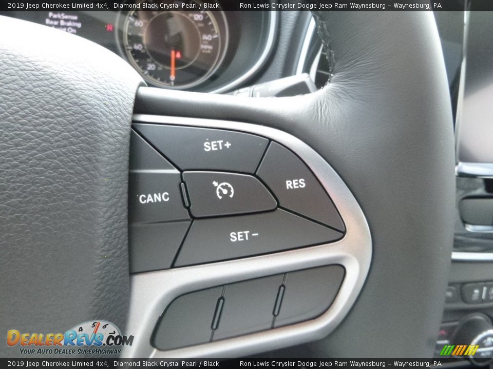 2019 Jeep Cherokee Limited 4x4 Diamond Black Crystal Pearl / Black Photo #18