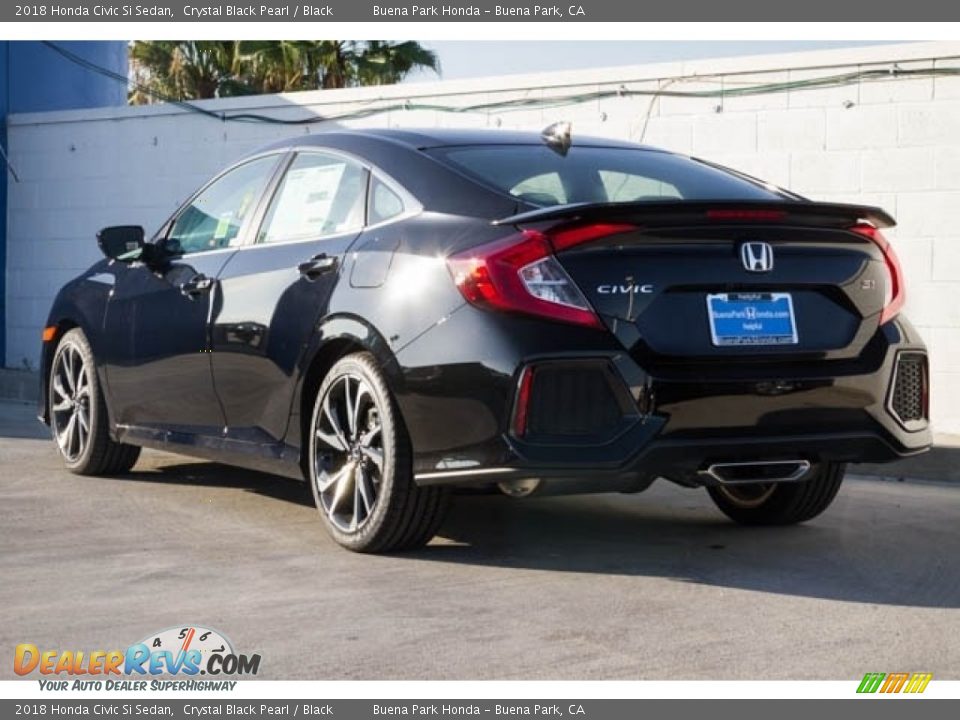 2018 Honda Civic Si Sedan Crystal Black Pearl / Black Photo #2