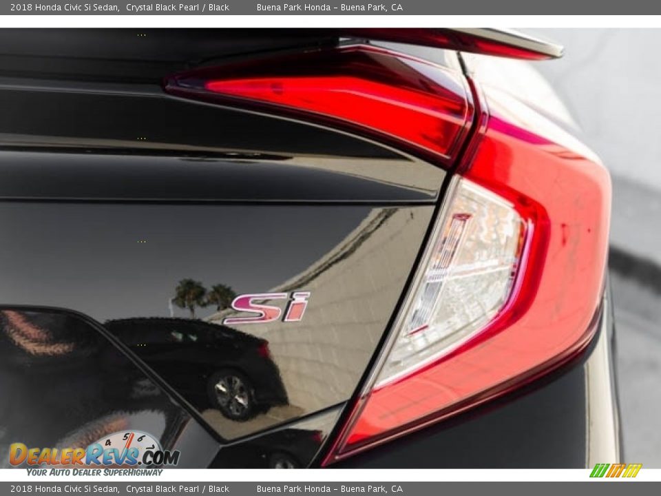 2018 Honda Civic Si Sedan Crystal Black Pearl / Black Photo #4