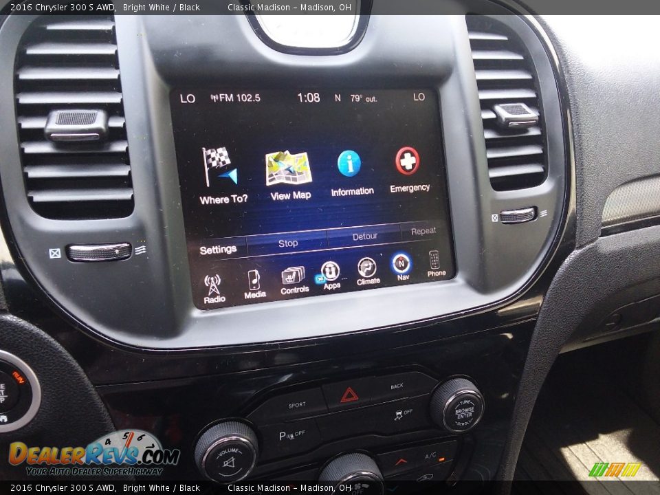 2016 Chrysler 300 S AWD Bright White / Black Photo #12