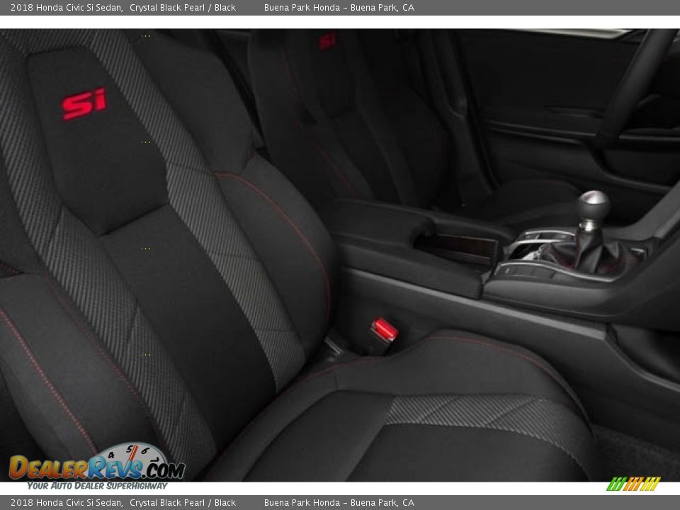 2018 Honda Civic Si Sedan Crystal Black Pearl / Black Photo #23