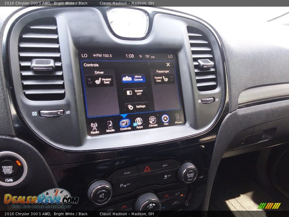 2016 Chrysler 300 S AWD Bright White / Black Photo #14
