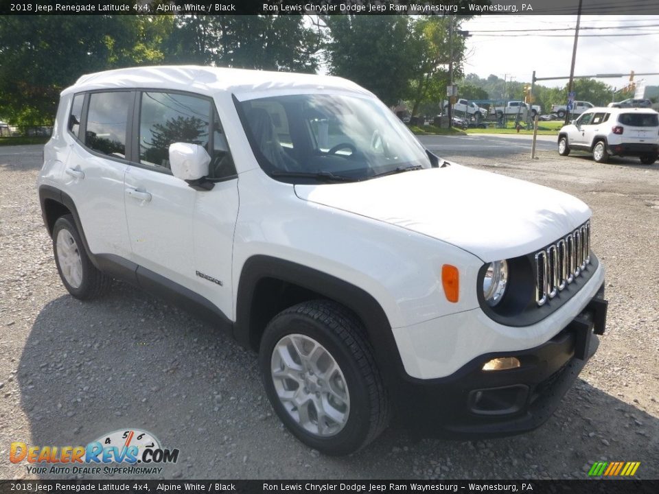 2018 Jeep Renegade Latitude 4x4 Alpine White / Black Photo #7