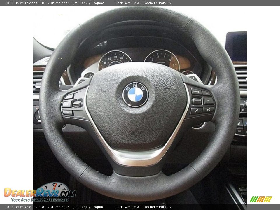 2018 BMW 3 Series 330i xDrive Sedan Jet Black / Cognac Photo #26