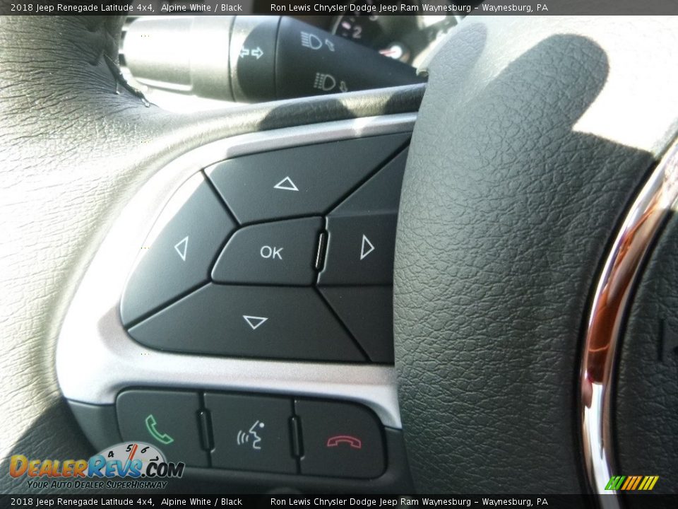 2018 Jeep Renegade Latitude 4x4 Alpine White / Black Photo #16