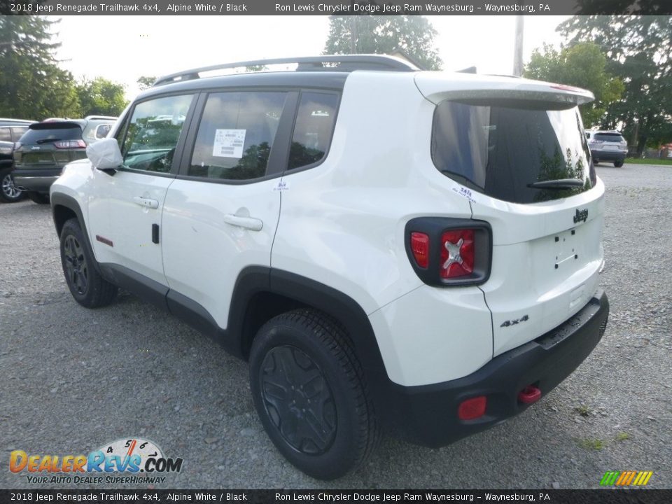 2018 Jeep Renegade Trailhawk 4x4 Alpine White / Black Photo #2