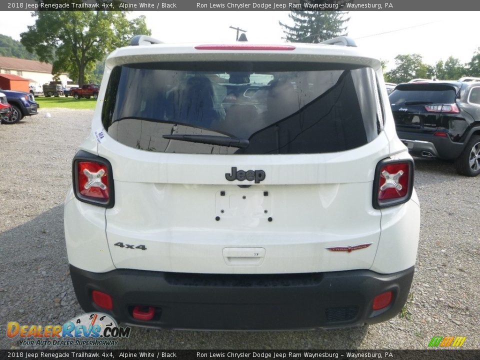 2018 Jeep Renegade Trailhawk 4x4 Alpine White / Black Photo #3