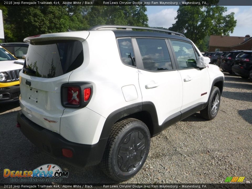 2018 Jeep Renegade Trailhawk 4x4 Alpine White / Black Photo #4