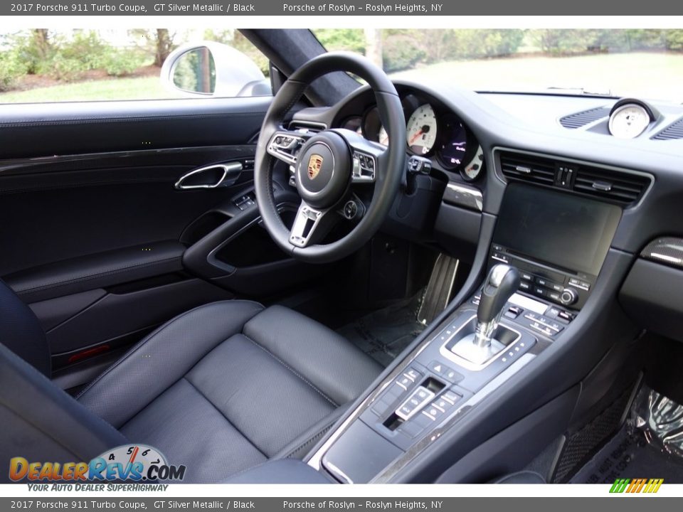 2017 Porsche 911 Turbo Coupe GT Silver Metallic / Black Photo #15
