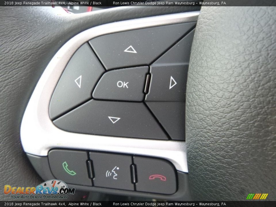 2018 Jeep Renegade Trailhawk 4x4 Alpine White / Black Photo #17