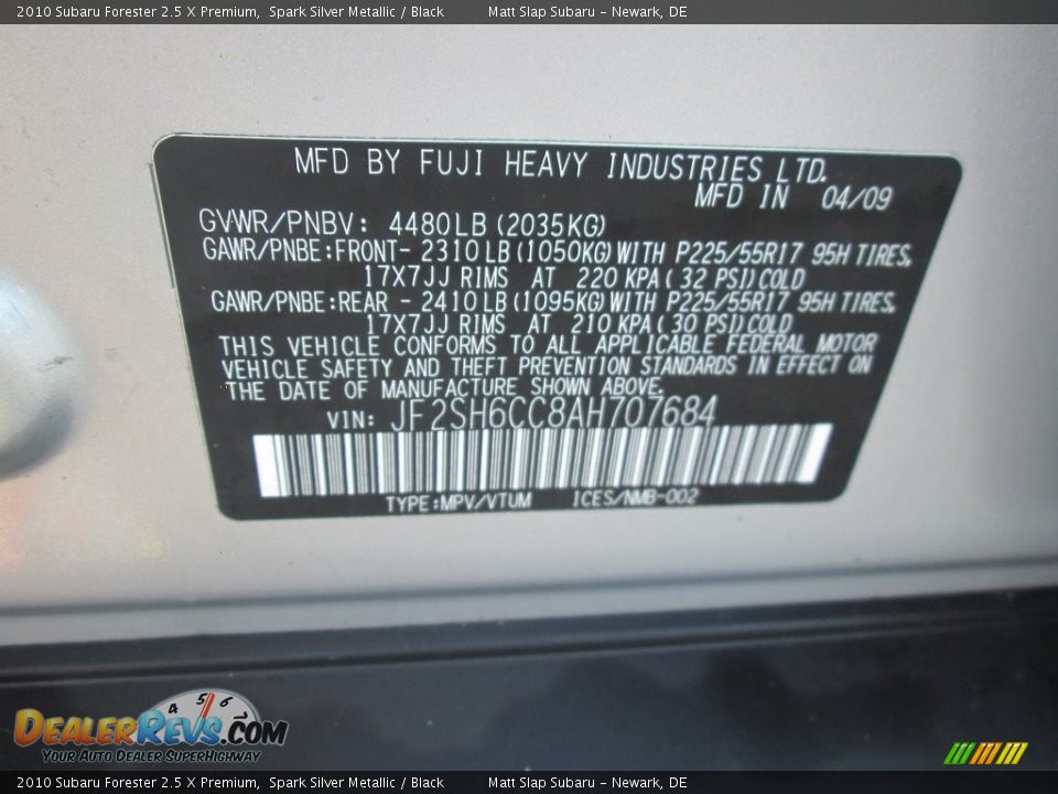 2010 Subaru Forester 2.5 X Premium Spark Silver Metallic / Black Photo #30