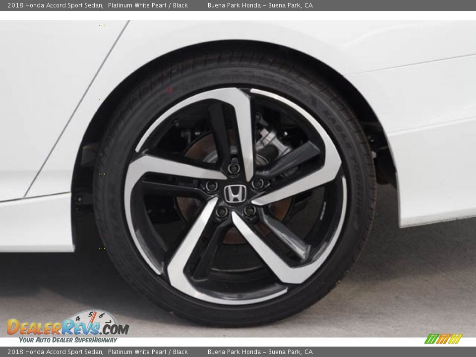 2018 Honda Accord Sport Sedan Platinum White Pearl / Black Photo #14