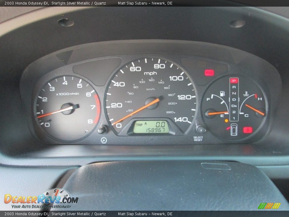 2003 Honda Odyssey EX Starlight Silver Metallic / Quartz Photo #24