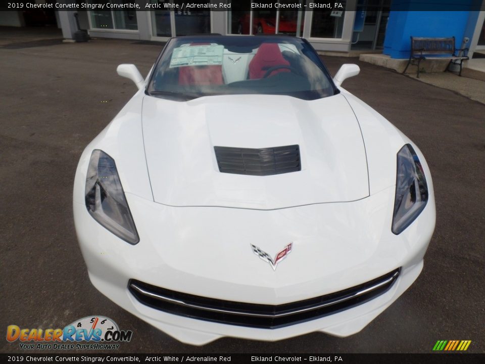 2019 Chevrolet Corvette Stingray Convertible Arctic White / Adrenaline Red Photo #2