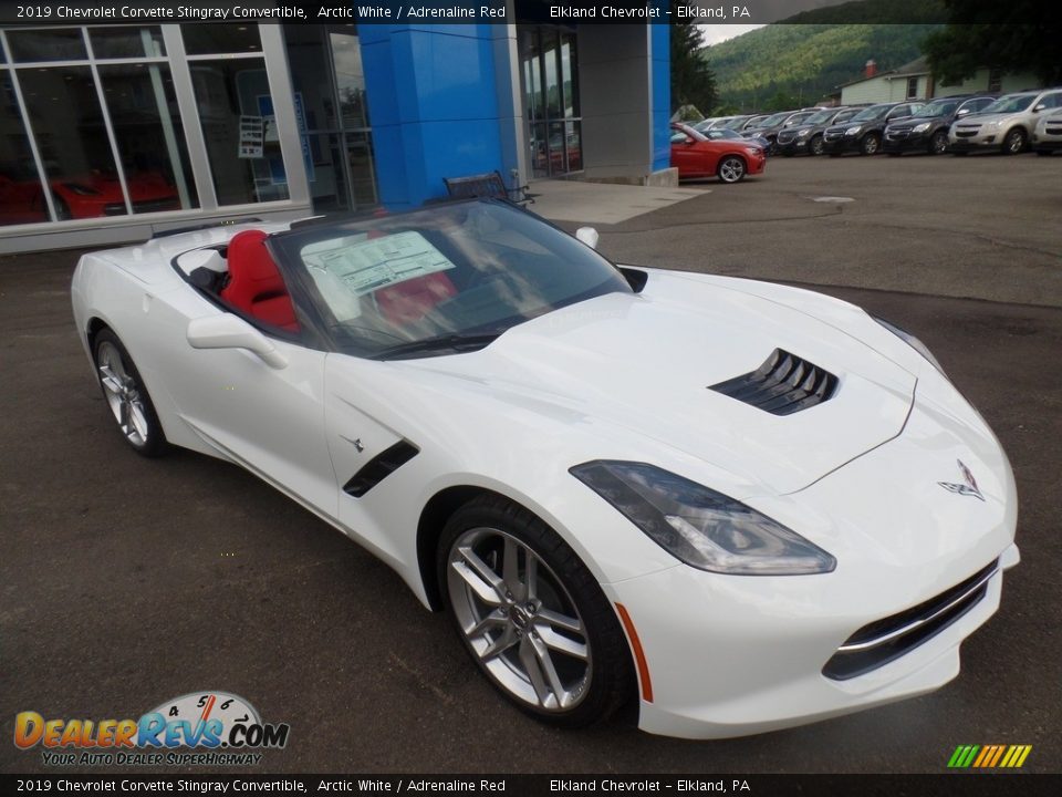 2019 Chevrolet Corvette Stingray Convertible Arctic White / Adrenaline Red Photo #3