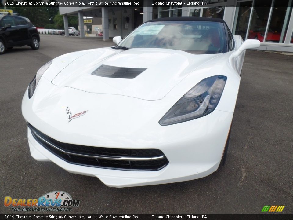 2019 Chevrolet Corvette Stingray Convertible Arctic White / Adrenaline Red Photo #7