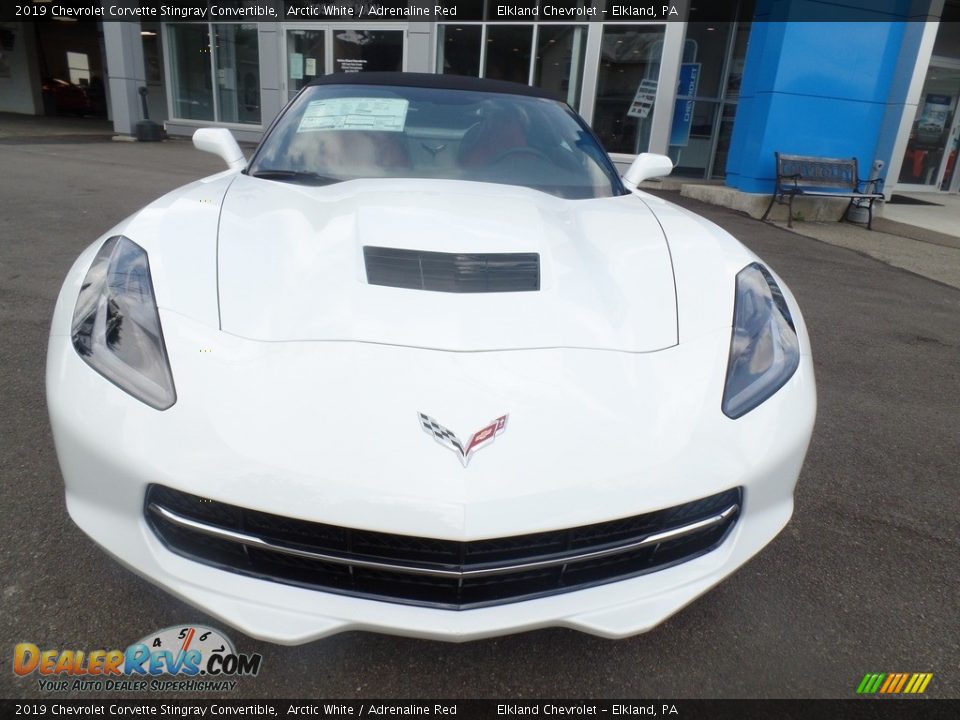 2019 Chevrolet Corvette Stingray Convertible Arctic White / Adrenaline Red Photo #8