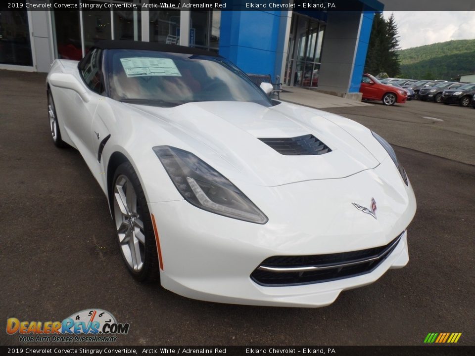 2019 Chevrolet Corvette Stingray Convertible Arctic White / Adrenaline Red Photo #9