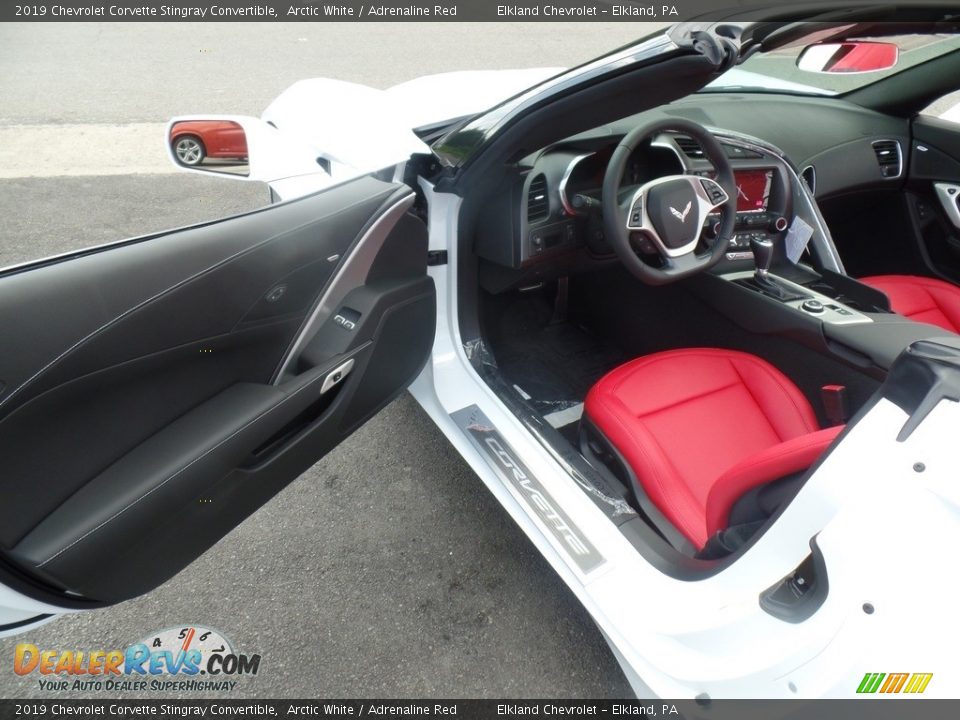2019 Chevrolet Corvette Stingray Convertible Arctic White / Adrenaline Red Photo #17