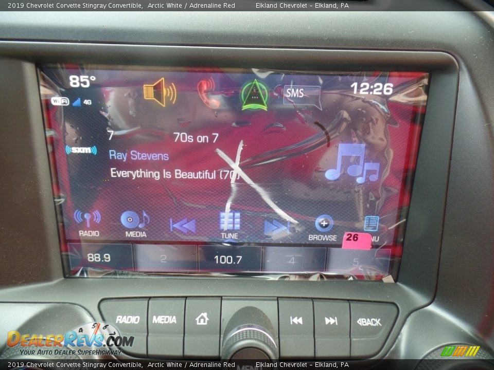 2019 Chevrolet Corvette Stingray Convertible Arctic White / Adrenaline Red Photo #27