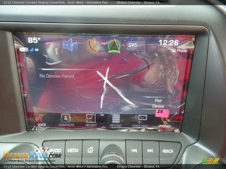 2019 Chevrolet Corvette Stingray Convertible Arctic White / Adrenaline Red Photo #28