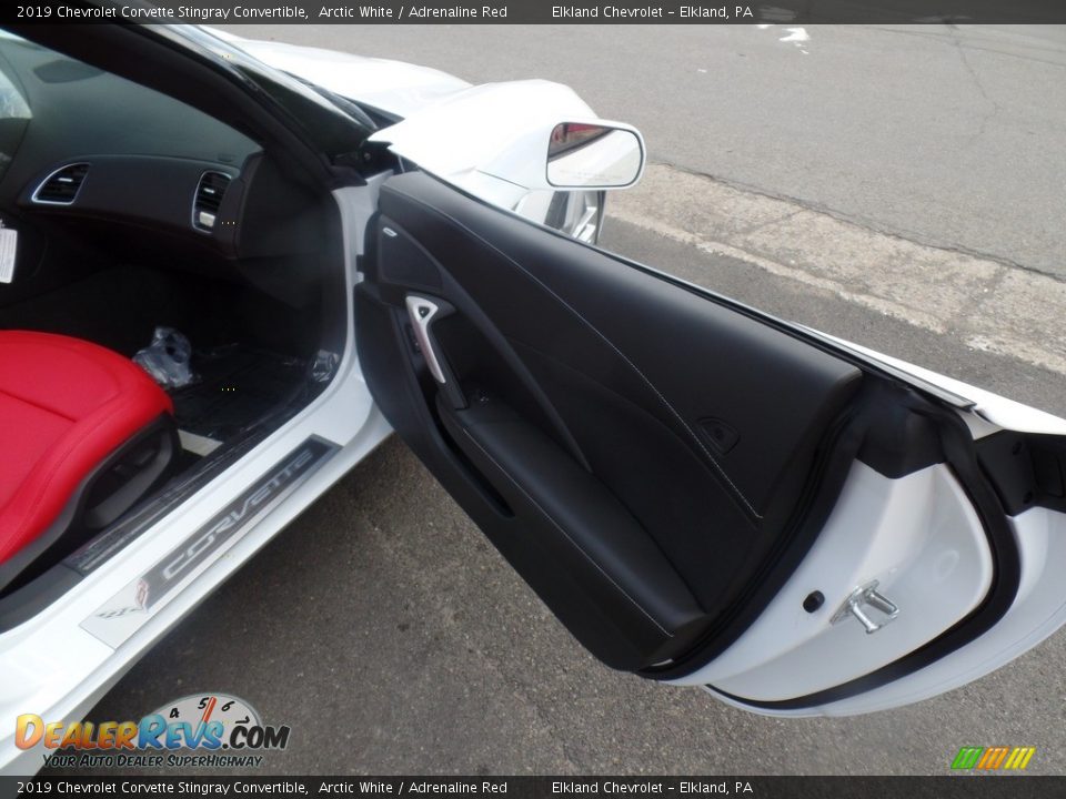 2019 Chevrolet Corvette Stingray Convertible Arctic White / Adrenaline Red Photo #35