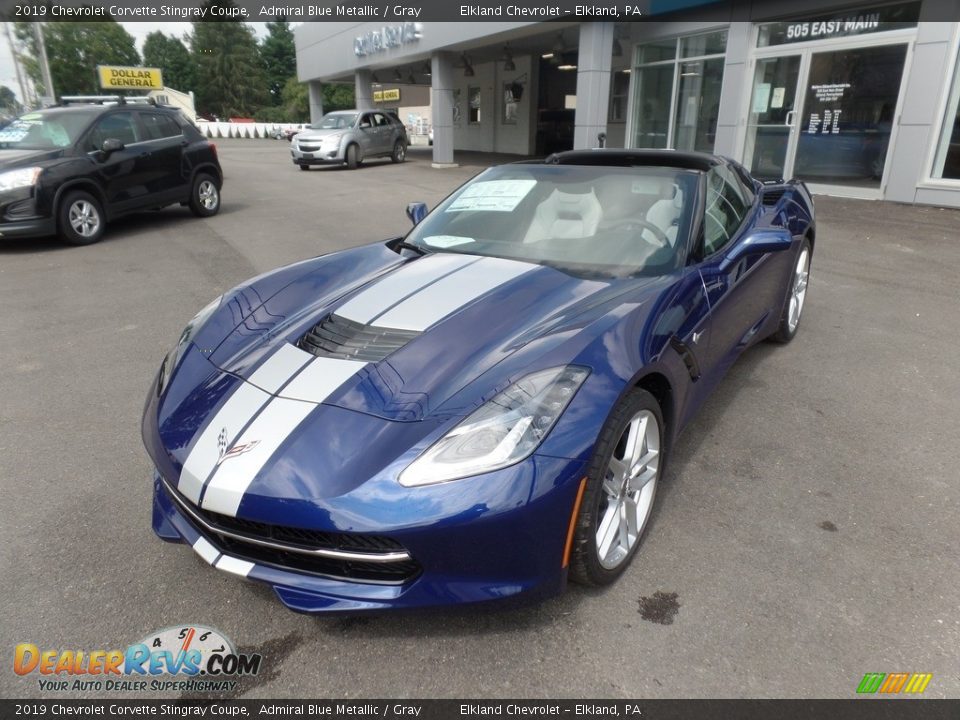 2019 Chevrolet Corvette Stingray Coupe Admiral Blue Metallic / Gray Photo #3