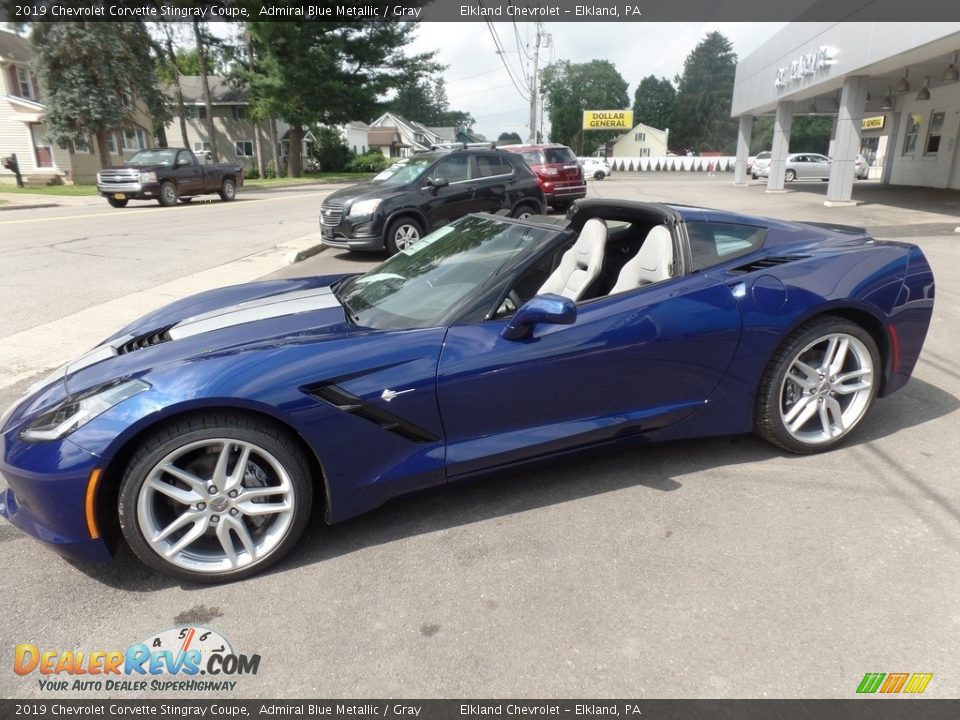 2019 Chevrolet Corvette Stingray Coupe Admiral Blue Metallic / Gray Photo #4